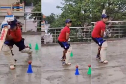 4-Year-Old Video Of IPL Sensation Vaibhav Suryavanshi Practicing On Terrace Goes Viral After His Heroics - Watch Video