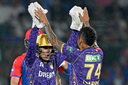 Sunil Narine Celebrating Wicket