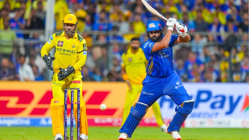 Rohit Sharma's most devastating innings in IPL 2025 came in a nine-wicket victory over the Chennai Super Kings at the Wankhede Stadium, when he walloped an unbeaten 76 off just 45 balls. (PHOTO: Sportzpics)