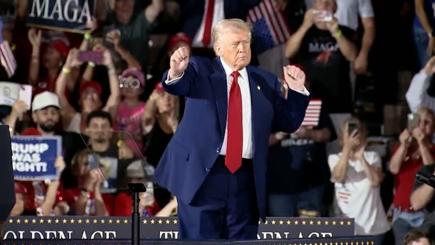donald trump, michigan rally, 100 days in office
