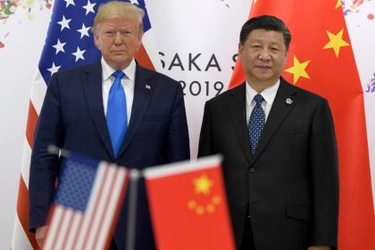 US President Donald Trump with Chinese President Xi Jinping