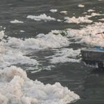 Yamuna Froth, Kalindi Kunj, delhi,